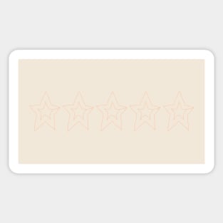 Five Star Peach Fuzz Pantone Color of the Year 2024 Sticker